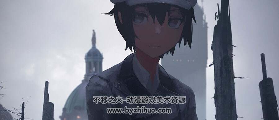 一种空旷寂寥感 日本插画师Lownine 场景原画赏析 125P