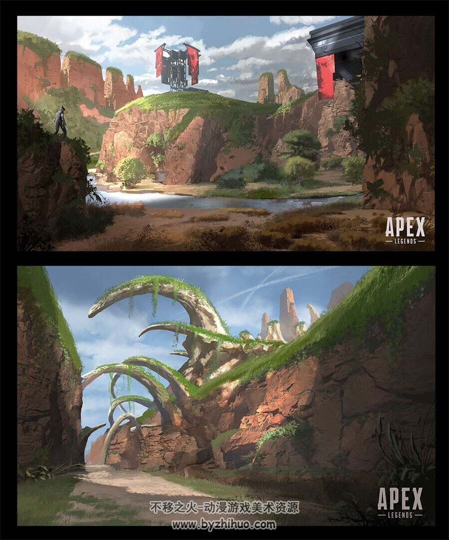 APEX英雄 游戏美术素材分享 2D3D原画海报角色武器场景UI图片参考下载 468P