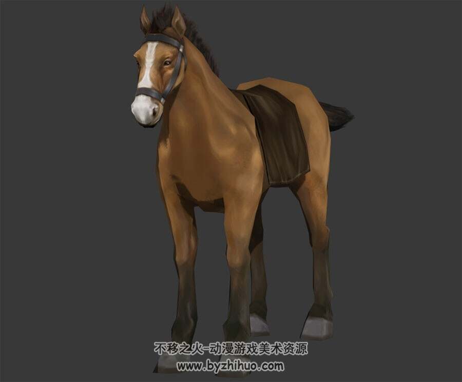 座骑马匹3DMax模型免费下载