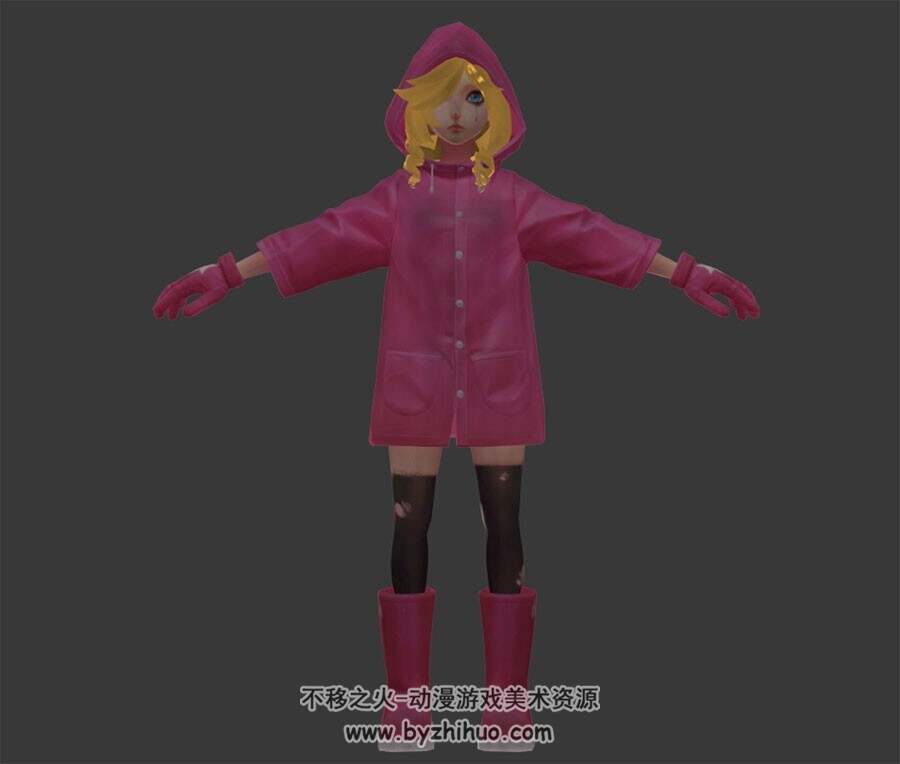 游戏角色莉莉娅3D模型 格式Max 带绑定