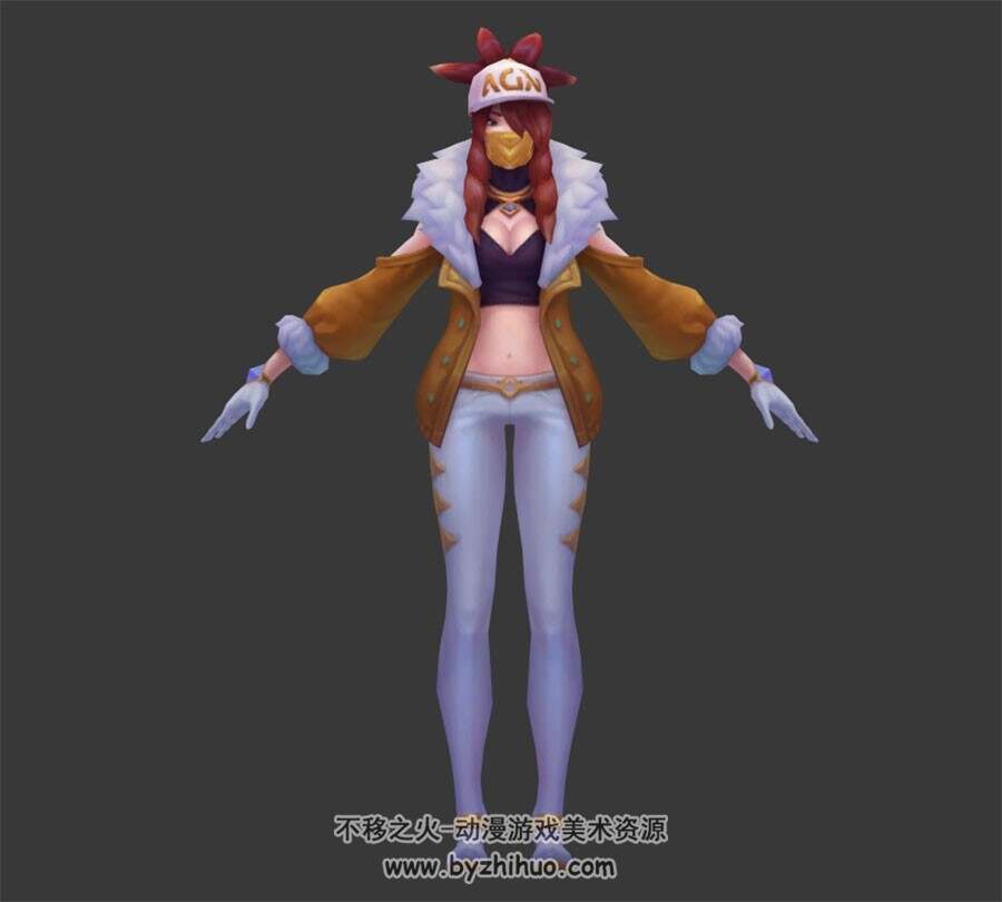 英雄联盟游戏角色 KDA阿卡丽3D模型Max格式下载