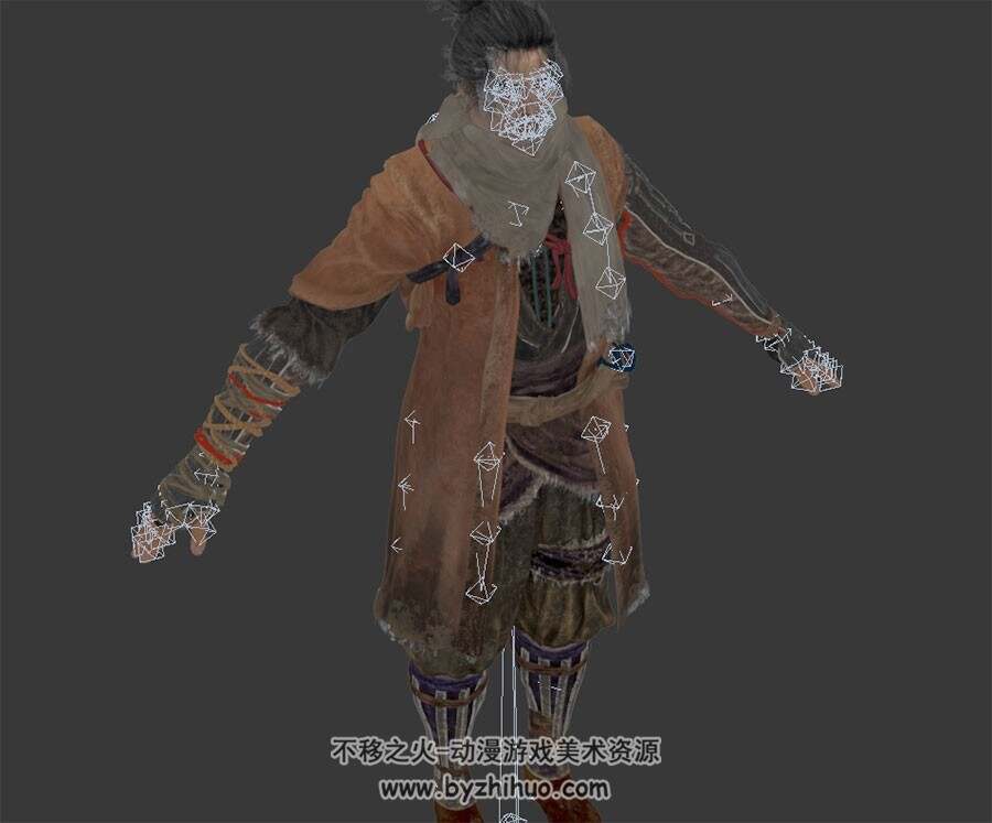 只狼:影逝二度 御子的忍者 狼游戏角色3DMax模型分享下载 带绑定