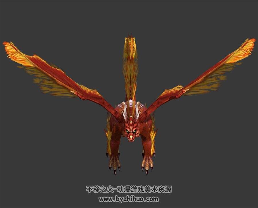 中式古代仙侠神话生物3D模型 烛龙Max格式下载 带绑定