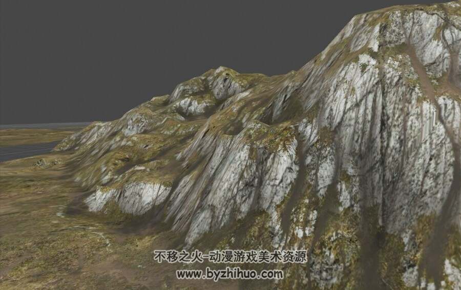 3D场景模型 山地山丘地形OBJ格式分享下载
