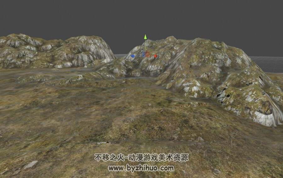 3D场景模型 山地山丘地形OBJ格式分享下载