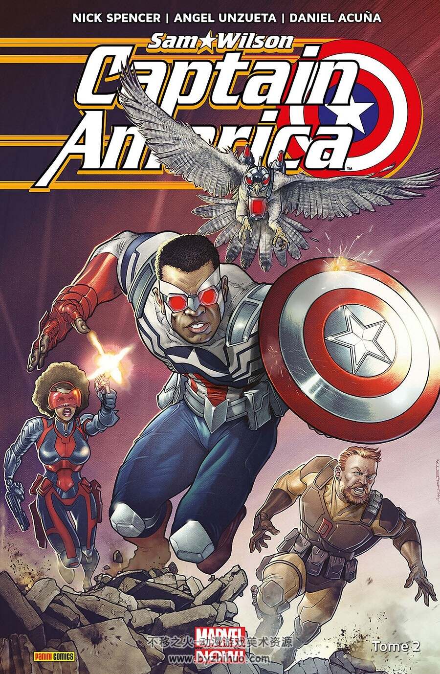 Captain America ：Sam Wilson 1-2册 Nick Spencer 漫威超级英雄漫画法语版