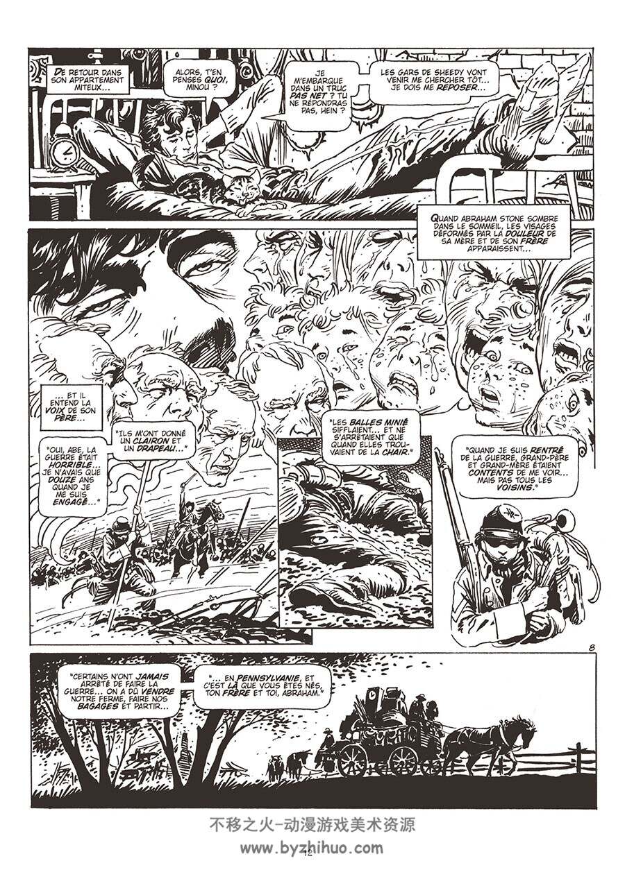 Abraham Stone - Intégrale  全一册 Kubert Joe 黑白手绘风法语漫画下载