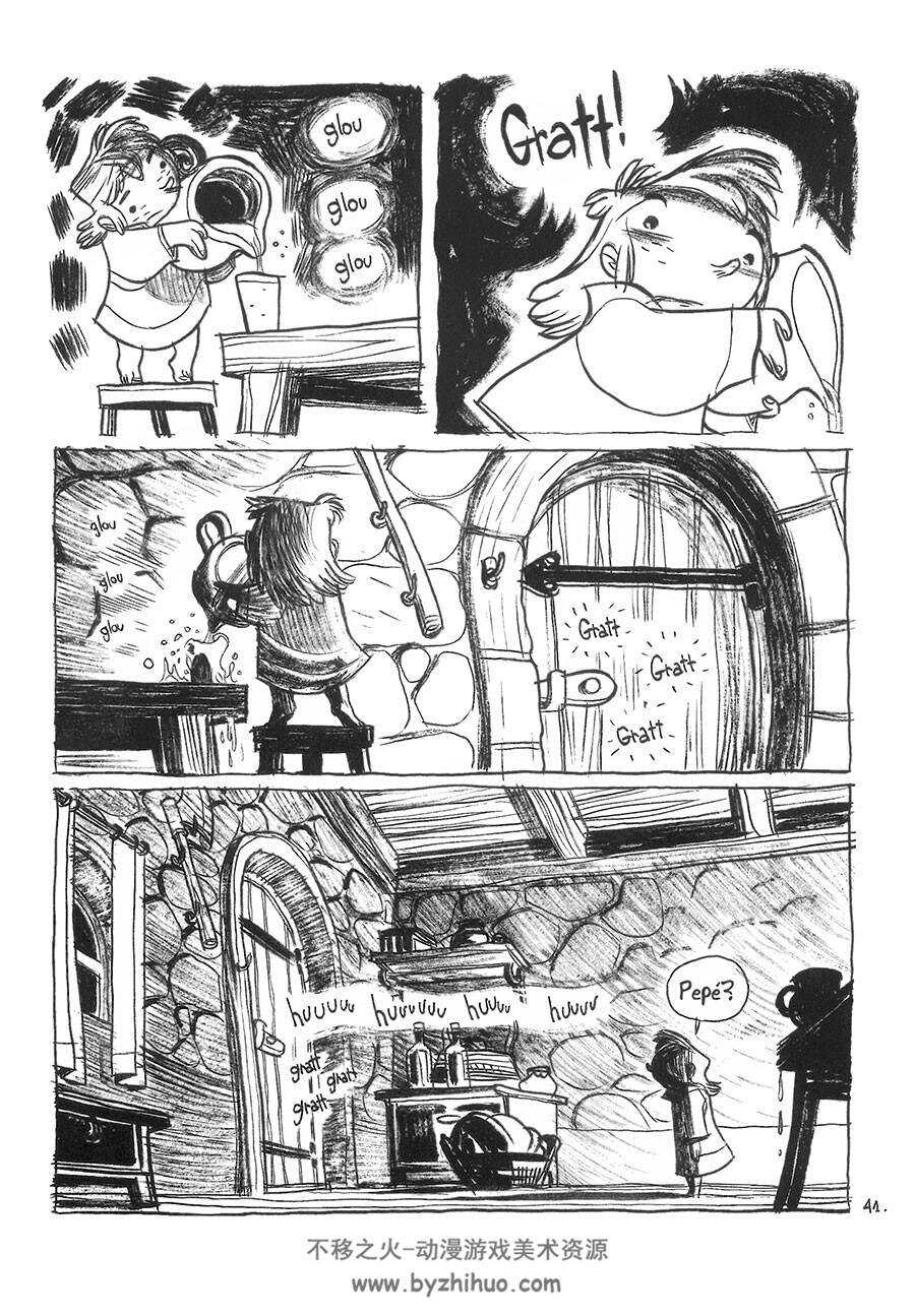 Tre Ombre 全一册 Cyril Pedrosa 意大利语黑白素描卡通手绘漫画