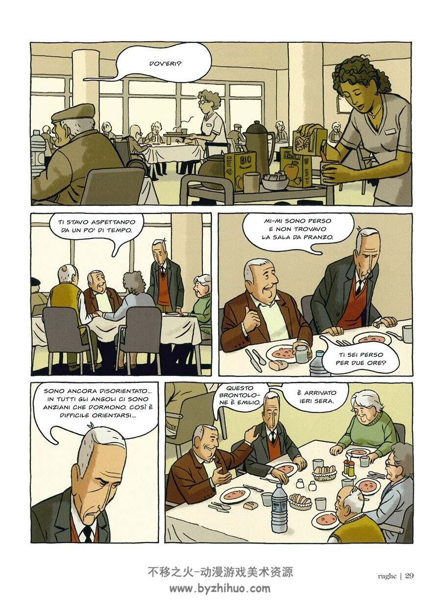 Wrinkles 全一册  Paco Roca 意大利语阿尔茨海默病老人题材漫画