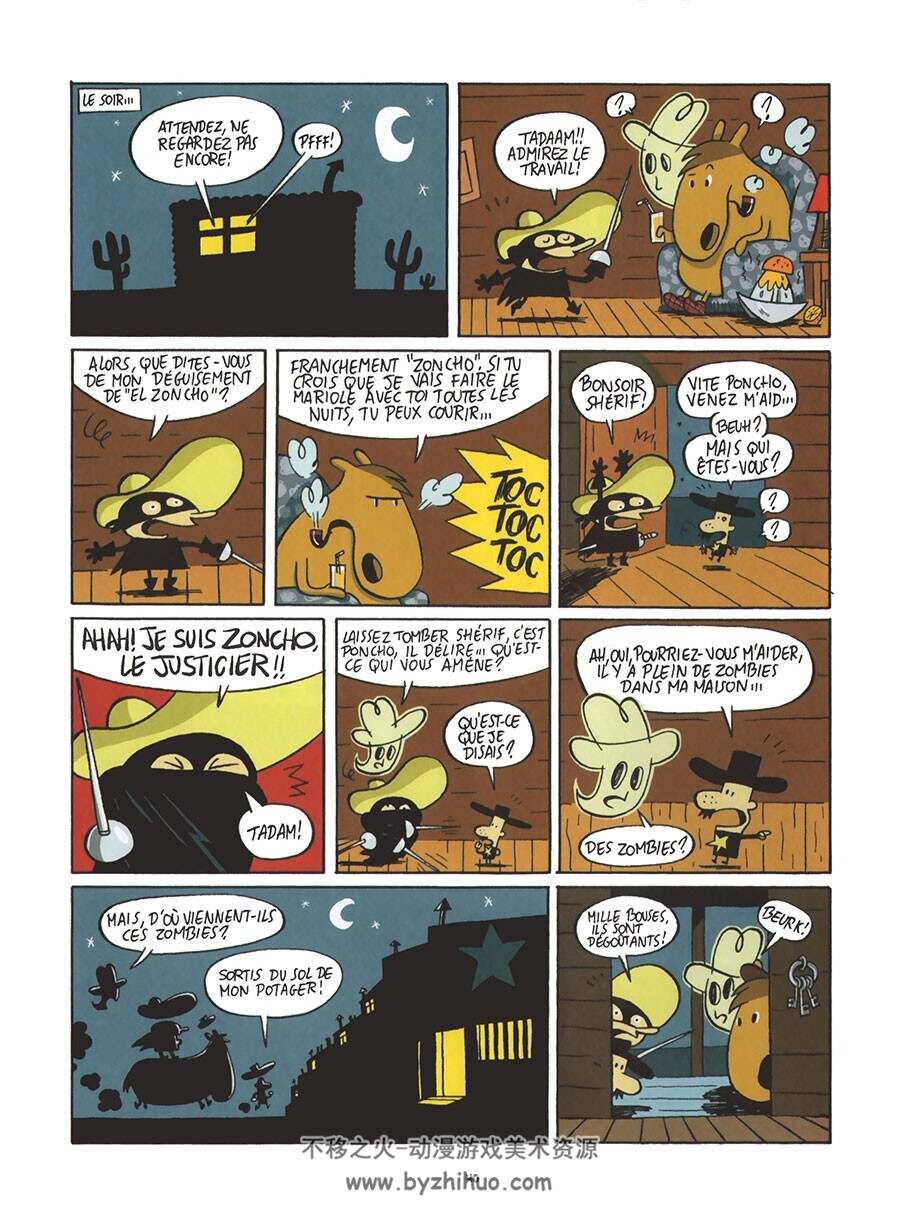 Poncho et Semelle - Joyeux Western 全1册 Hugo Piette 卡通动物拟人漫画