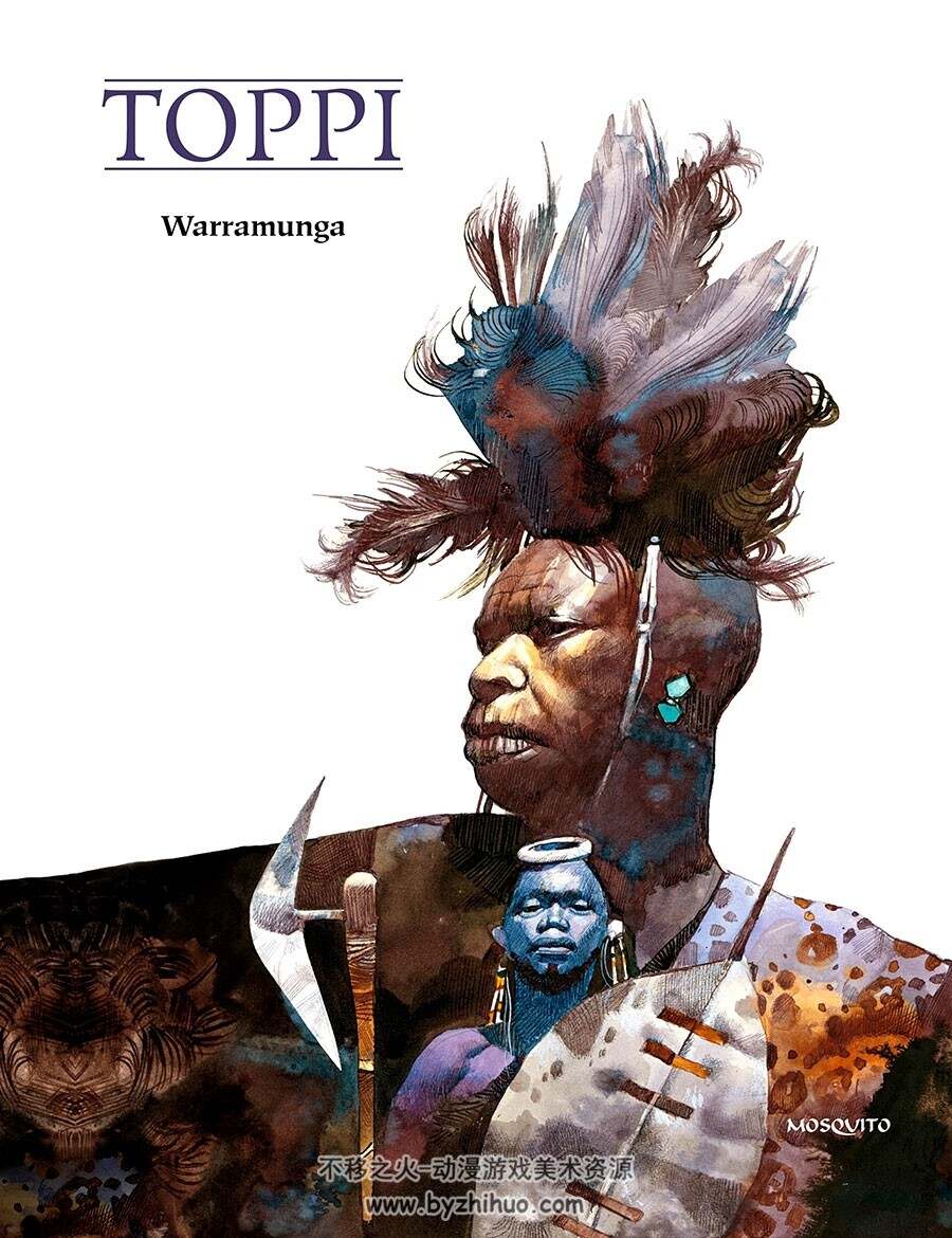 Warramunga 全一册 Sergio Toppi - Michel Jans 写实风素描非洲题材漫画