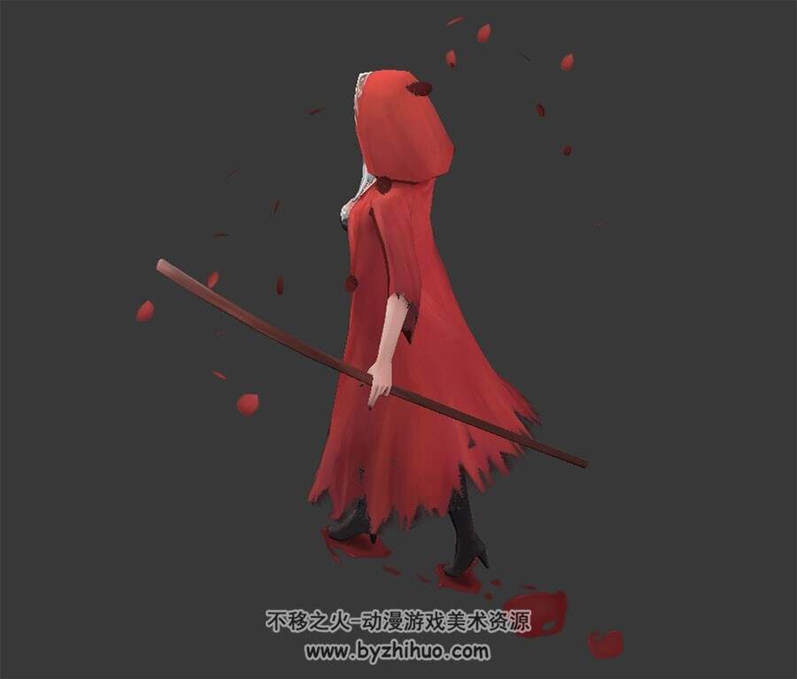 游戏角色暗黑魔法女巫师法师3DMax模型下载 四边面
