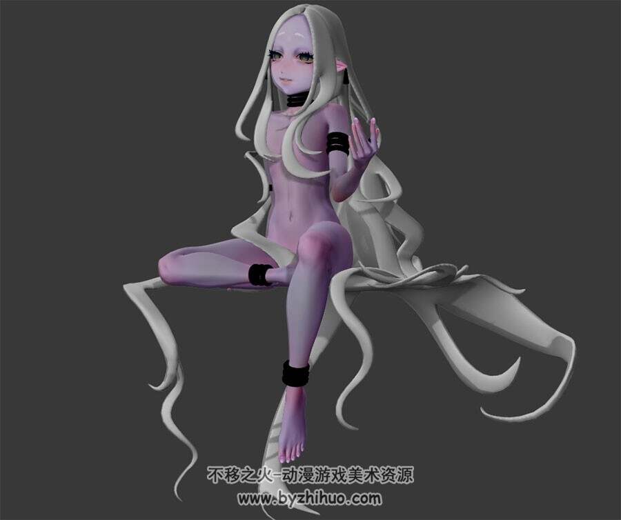 妖精暗夜女精灵小萝莉3D高精模型分享 格式Max