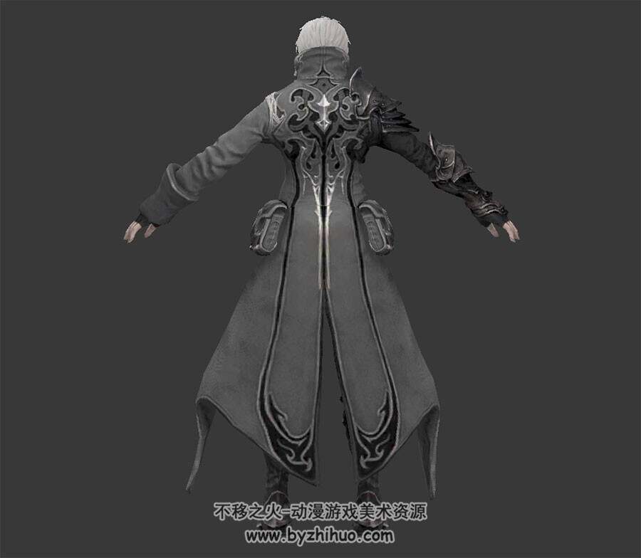 百魂战记 男主角3DMax模型下载 带绑定奇怪动作