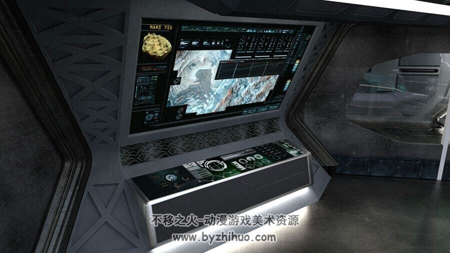 宇宙飞船指挥中心 Spaceship Command Center 3D模型分享下载