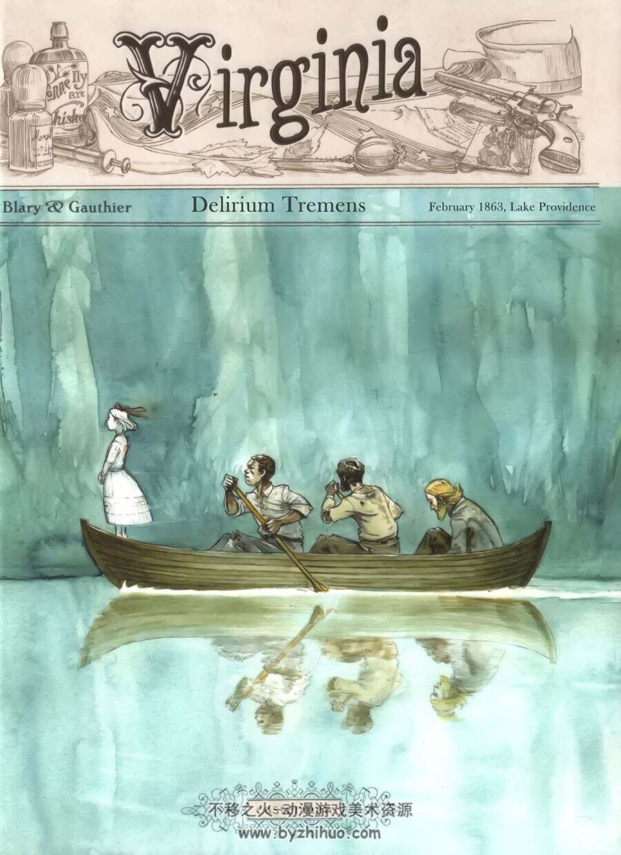 Virginia 1-2册 欧美英语水彩手绘风漫画资源下载 画面精美