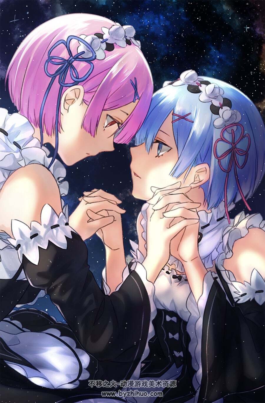 蕾姆拉姆插画手机电脑壁纸高清图片免费下载26p