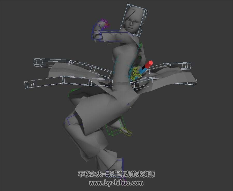 剑3人物角色3dmax bip动作资源包下载