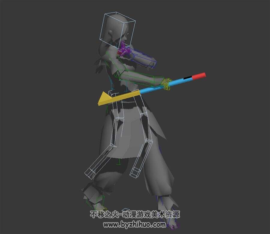剑3人物角色3dmax bip动作资源包下载