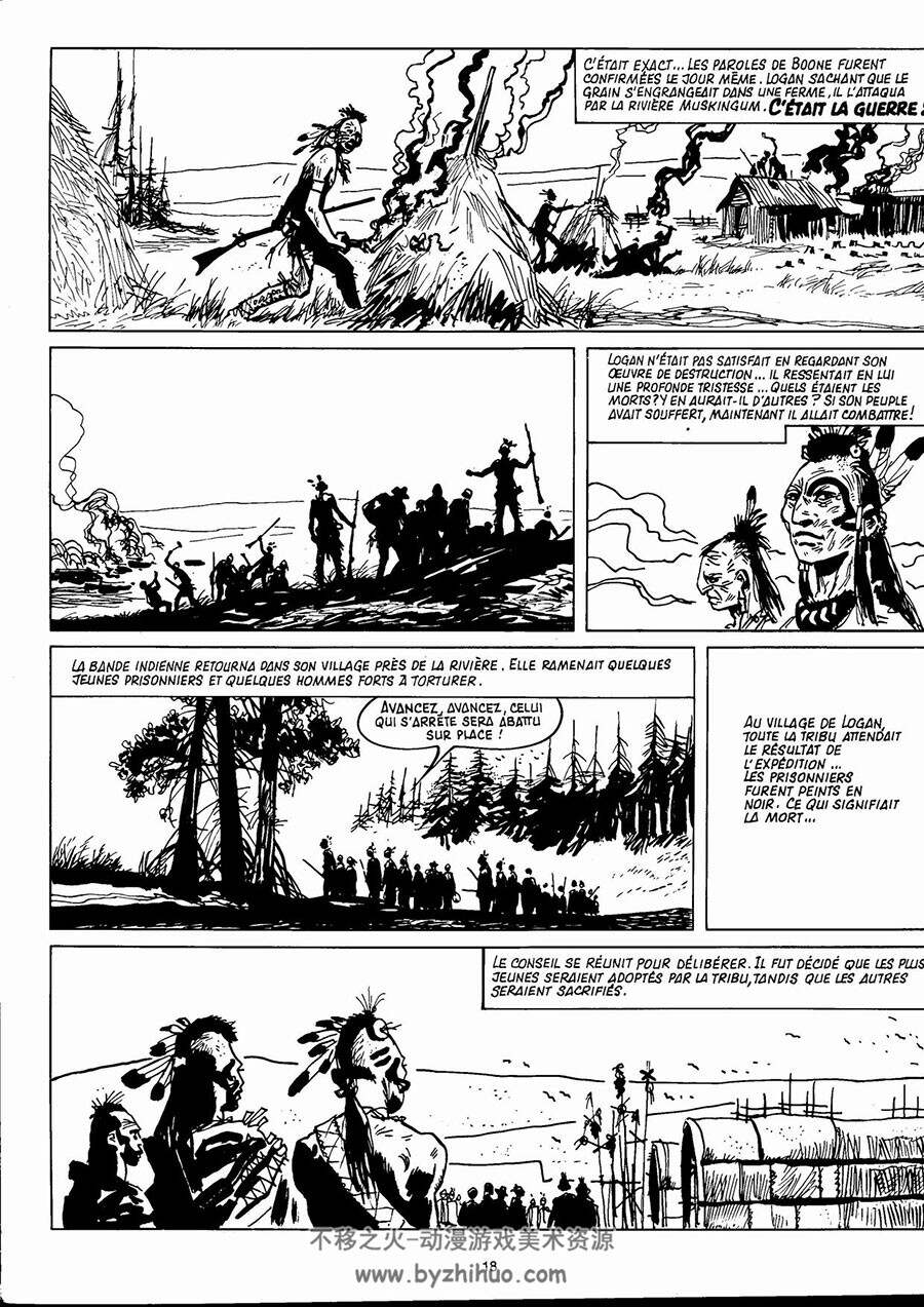 Fort Wheeling1-2册 Hugo Pratt - Silvina Pratt 经典手绘黑白漫画法语