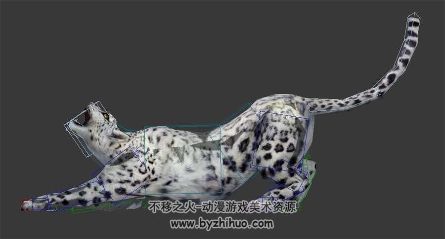 雪豹子3DMax模型分享下载 全套动作带绑定