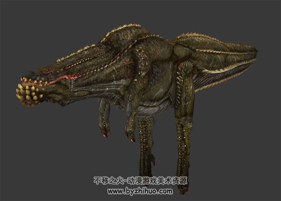 怪物猎人的龙3D模型分享 格式MAX FBX 部分有动作