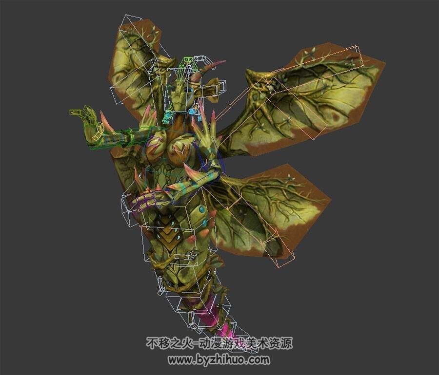 奇幻类女妖精3DMax模型下载 带绑定全套动作