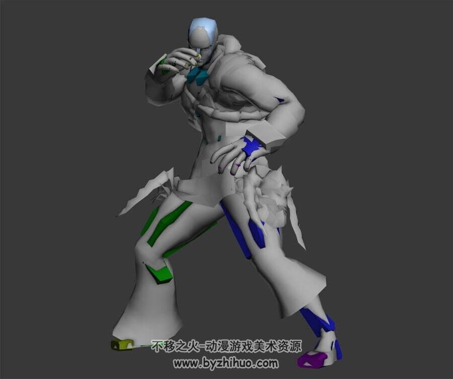 3d遊戲男子人物角色格鬥動作max模型下載