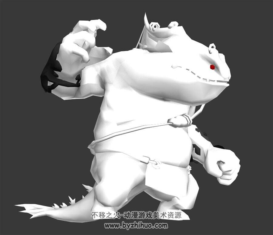 蜥蜴怪物技能攻击动作3DMax模型下载