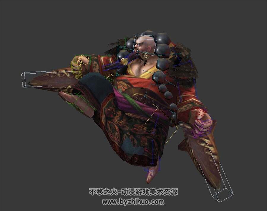 勇士达尔巴连击动作3D模型 格式max带绑定下载