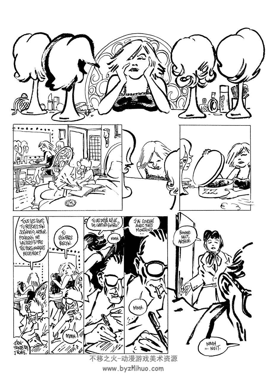 Hollywood menteur 全一册 Luz 黑白手绘风法语漫画 画风独特