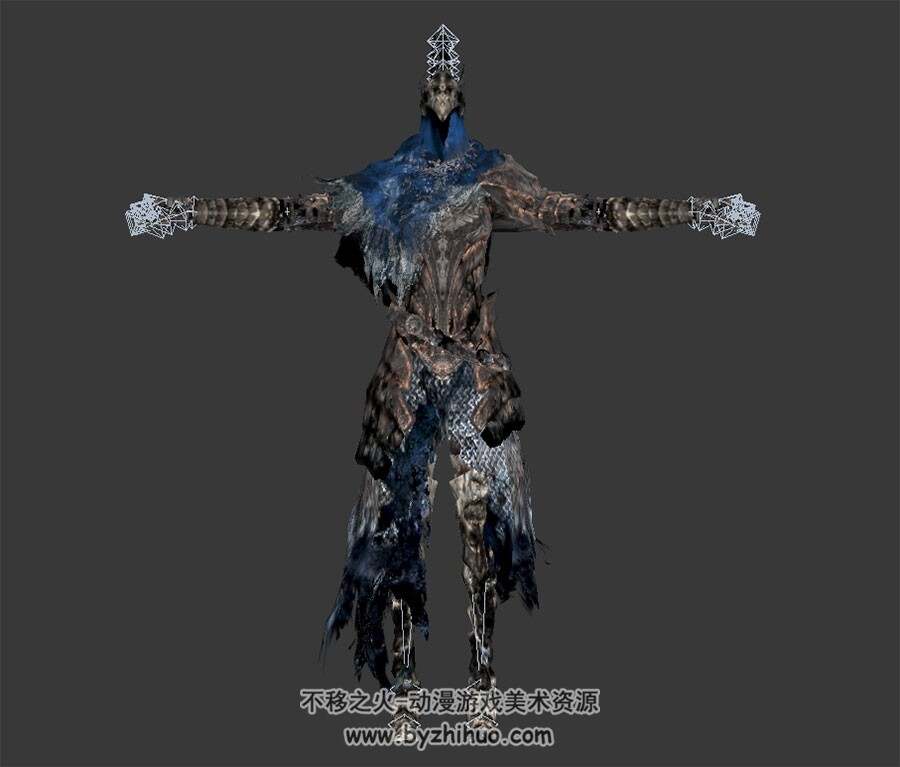 黑暗之魂角色亚尔特留斯及武器3DMax模型下载 带绑定
