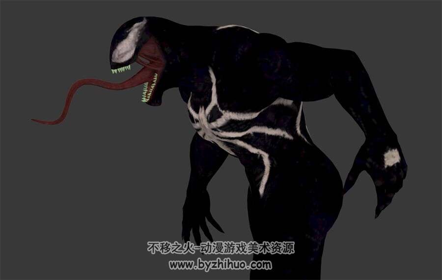 漫威暗黑英雄人物角色毒液3DMax模型下载