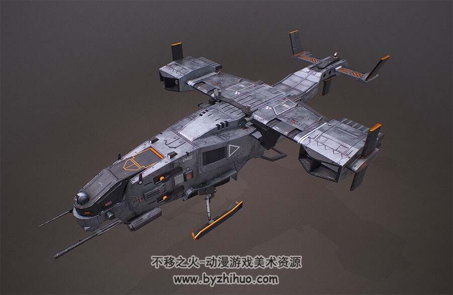飞行战机3D模型 格式Maya FBX下载