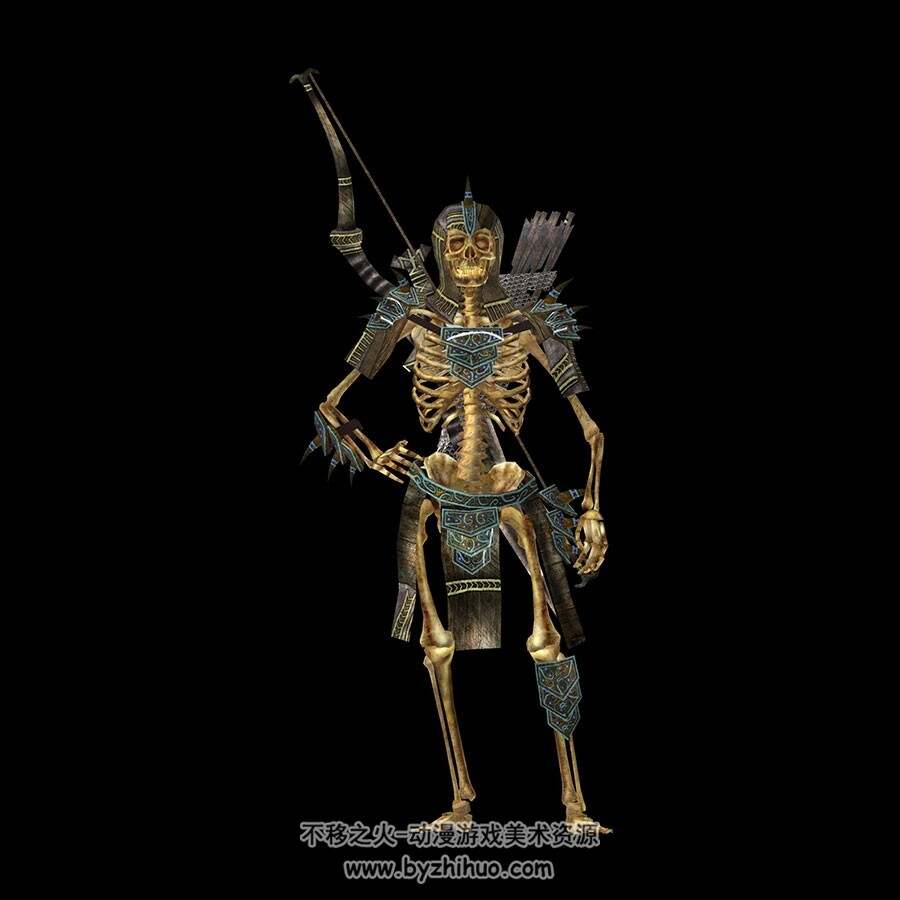男女战士武士法师弓箭手骷髅人 3DMax模型下载
