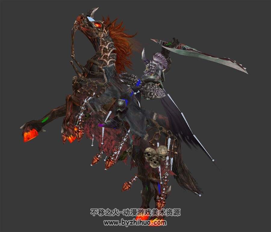 欧美魔幻BOSS怪物系列合集 30个带骨骼绑定部分有动作3dmax模型下载