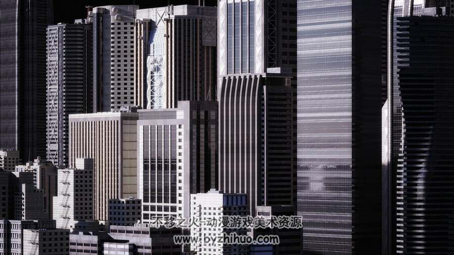 东京现代建筑模型 高层楼房3D模型