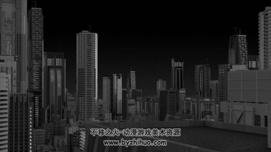 东京现代建筑模型 高层楼房3D模型