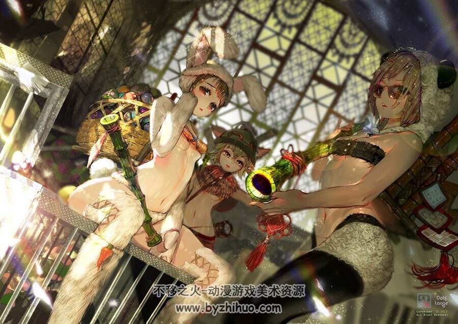 清新唯美的二次元气质少女插画图包分享 85P