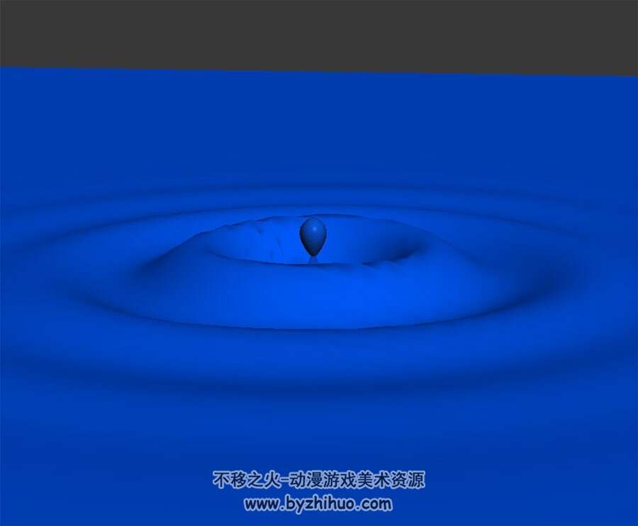 水滴涟漪动画3DMax模型分享下载