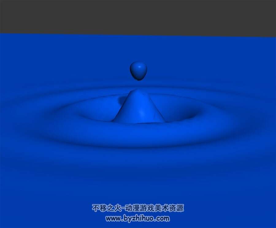水滴涟漪动画3DMax模型分享下载