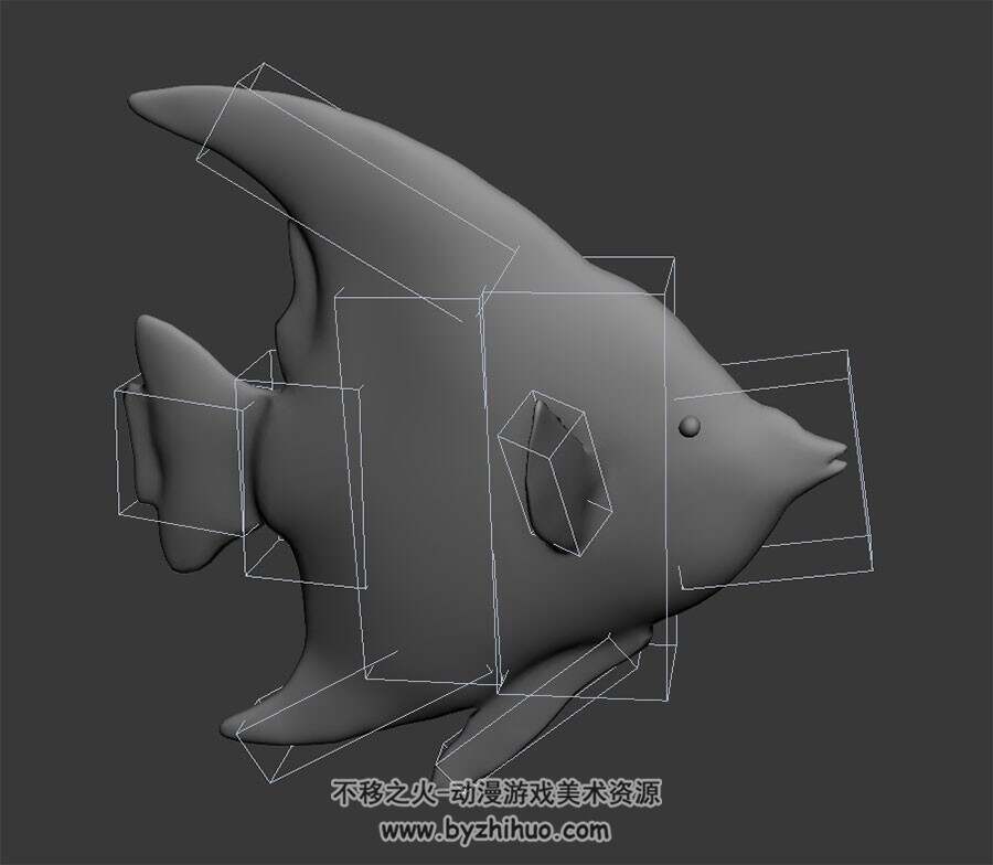 海洋生物龟 热带鱼 螃蟹 鲨鱼带绑定游动动作3DMax模型下载