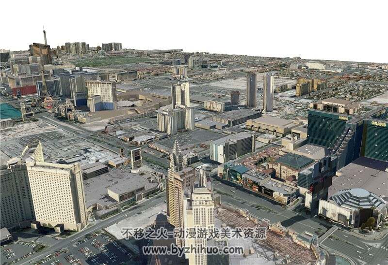 美国5个大城市纽约旧金山芝加哥 低模3DMax场景模型分享