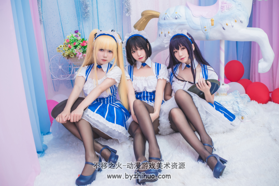 cos福利[白金Saki、Yoko宅夏、小野妹子w]路人女主的养成方法