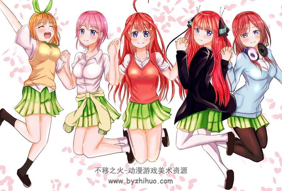 五等分的新娘 动漫角色人物插画壁纸图片下载 519P