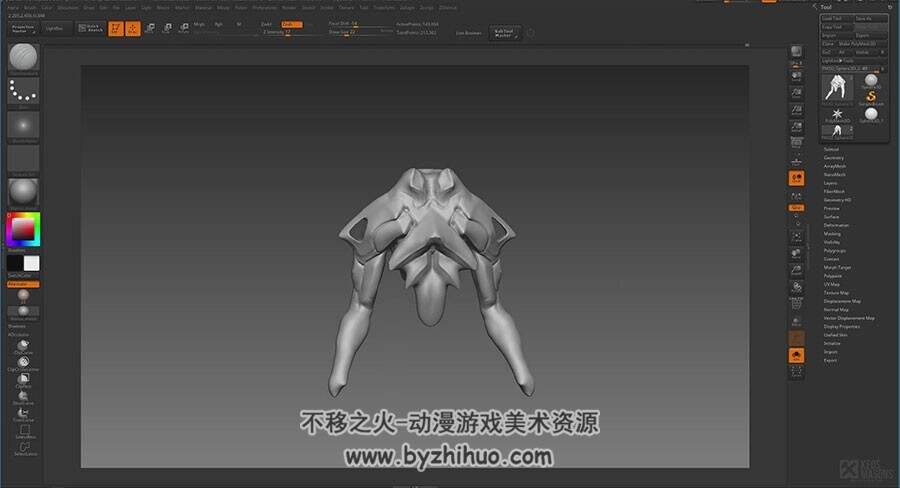 zbrush  尊谕者鸟神 次时代魔幻风boss雕刻制作视频教学