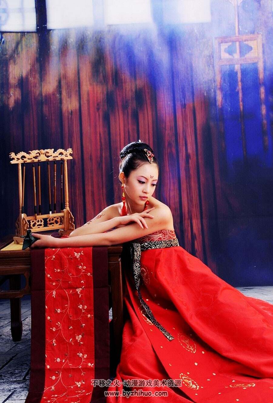 中式古装古典美人人体服装美术素材图片参考下载 829P