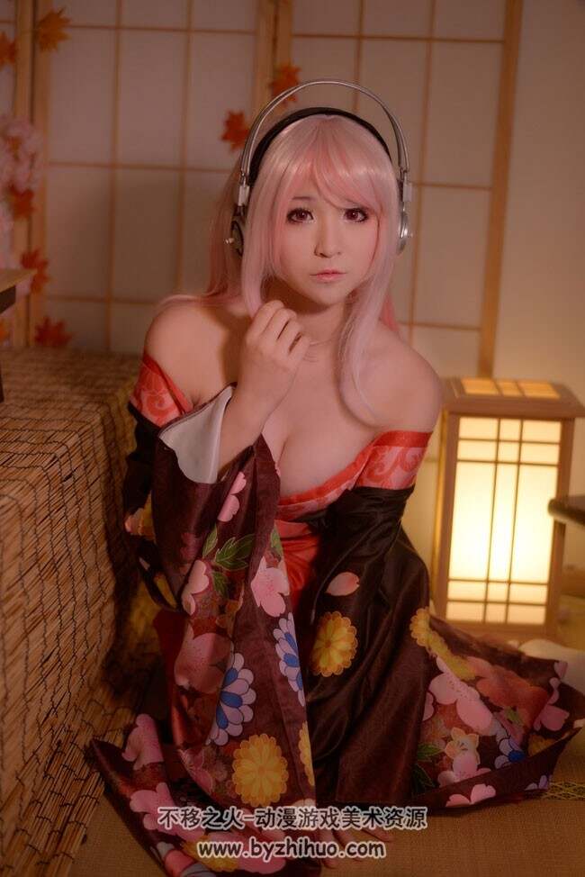 CosPlay超级索尼子 夏日祭浴衣ver写真图集人体服装素材参考 20P