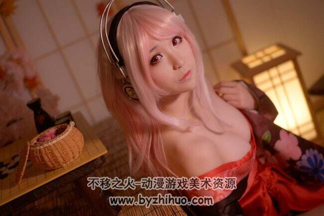 CosPlay超级索尼子 夏日祭浴衣ver写真图集人体服装素材参考 20P