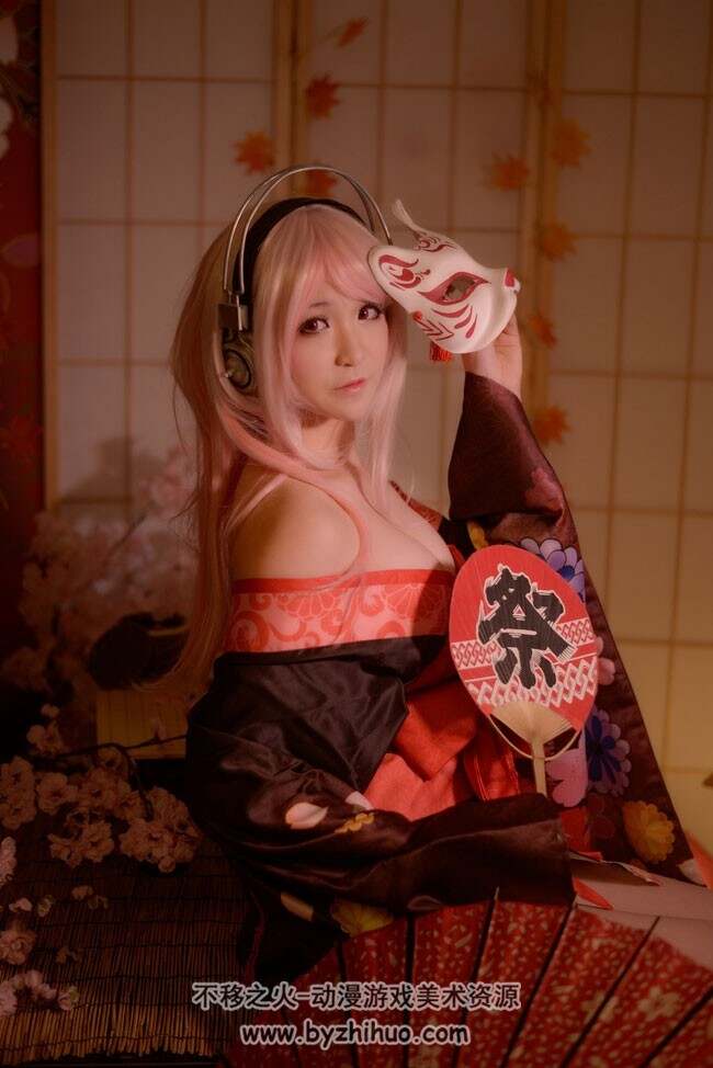 CosPlay超级索尼子 夏日祭浴衣ver写真图集人体服装素材参考 20P